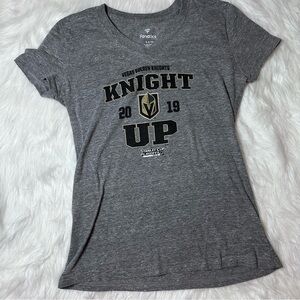 Fanatics Vegas Golden Knights “Knight Up” Stanley Cup Playoffs V Neck Tee